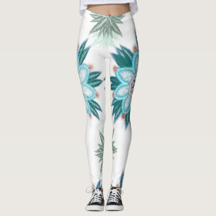 Legging Flor azul exótica Mandala