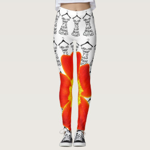 Legging Flor da laranja das caneleiras do estiramento da