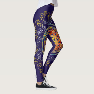 Legging Flor da Vida - Mandala de Enfeites Antigos 1