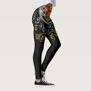Legging Flor da Vida - Mandala de Enfeites Antigos 1