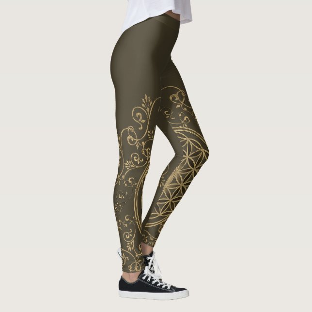 Legging Flor da Vida - Mandala de Enfeites Antigos 2 (Direita)