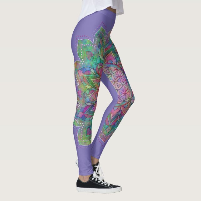 Legging Flor Da Vida - Mandala Indiana 7c (Direita)