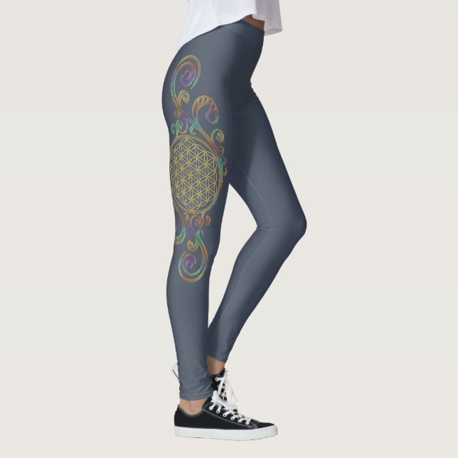 Legging Flor da Vida - Ornamentos Espirais 1 (Direita)
