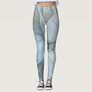 Legging Flor de Arte Fractal, Abstrato, Bela Moderna Elega
