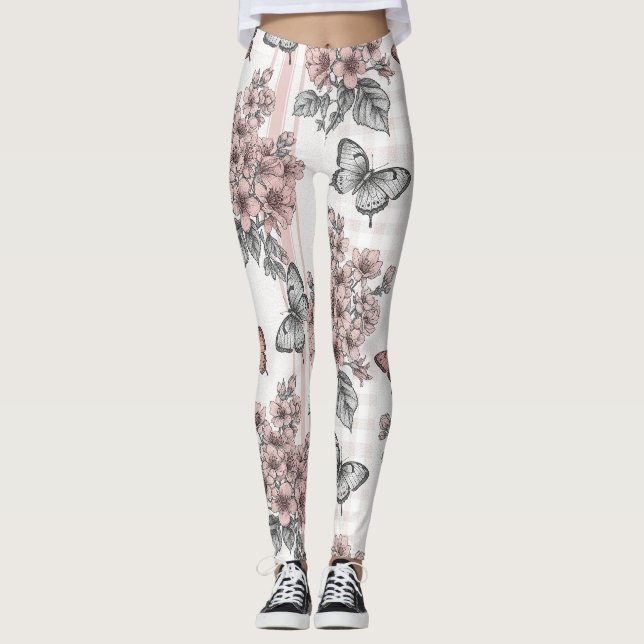 Legging Flor de Borboleta Elegante (1) (Frente)