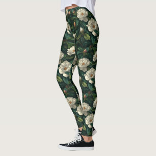 Legging Flor de Gardenias Materno Gardenias Brilho
