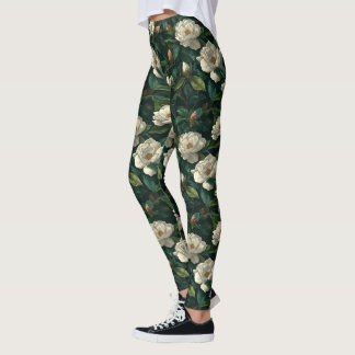 Legging Flor de Gardenias Materno Gardenias Brilho 