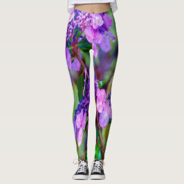 Legging Flor de Hortênsia Roxa Twist and Shout