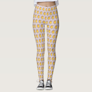 Legging Flor de Margarida, Boho de Flor Silvestre, Present