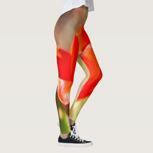 Legging Flor de Tulipas Vermelhas (Direita)