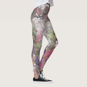 Legging Flor do pavão & noiva de Lotus