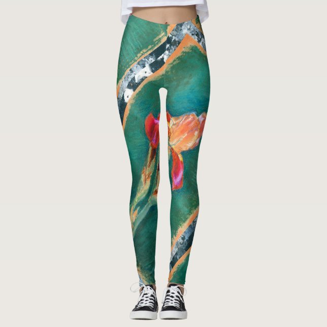 Legging Flor Iris Colorida (Frente)