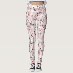 Legging Floração de Borboleta Elegante (2)