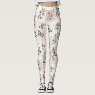 Legging Floração de Borboleta Elegante (8)