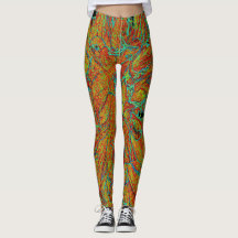 Floração de Dália Abstrata em Laranja Queimado e V