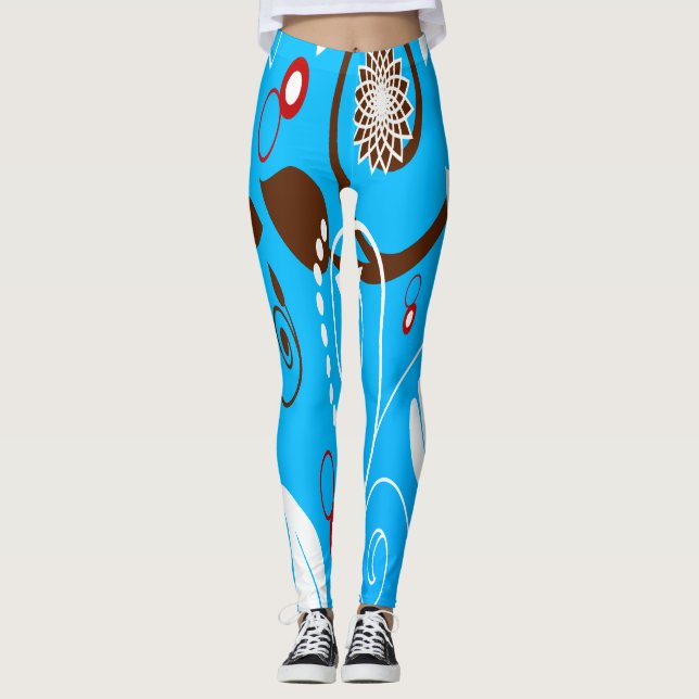 Legging Florais azuis (Frente)