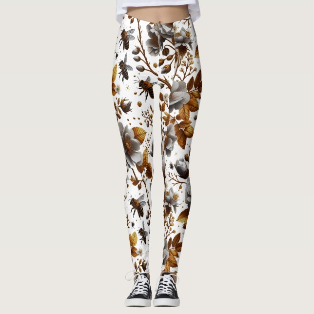 Legging florais e folhas de melancolia (Frente)