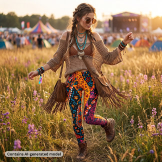 Legging Florais Paisley Boho Coloridos