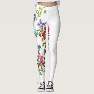 LEGGING FLORAIS QUÍMICOS COM PÁSSARO AMARELO