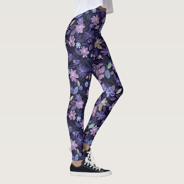 Legging Florais roxos (Direita)