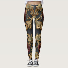 Legging Floral Baroque Pattern – Elegant Ornamental 