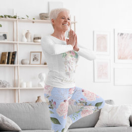 Legging Floral Blue Periwinkle Bonito Ativo