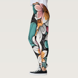 Legging Floral Brilhante