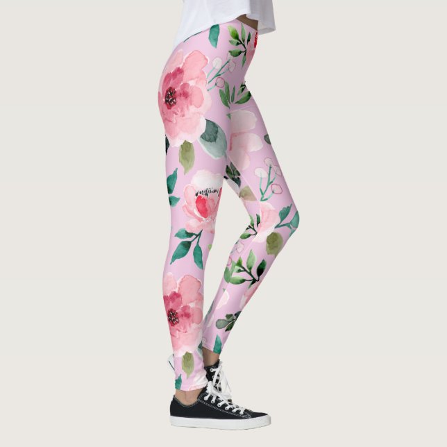 legging floral de peônia (Direita)