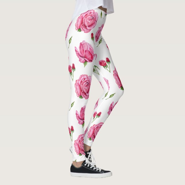 legging floral de peônia (Direita)
