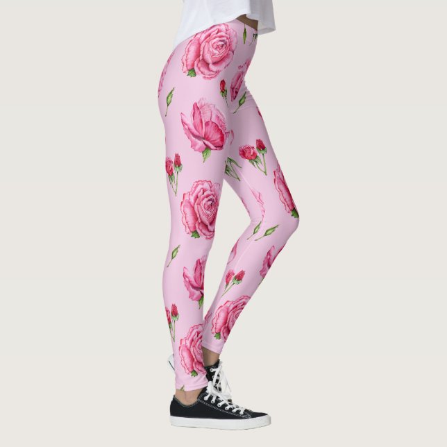 legging floral de peônia (Direita)