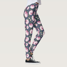 legging floral de peônia