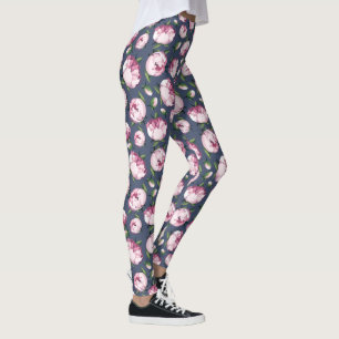 legging floral de peônia