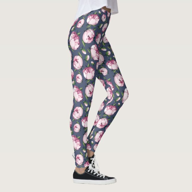 legging floral de peônia (Direita)
