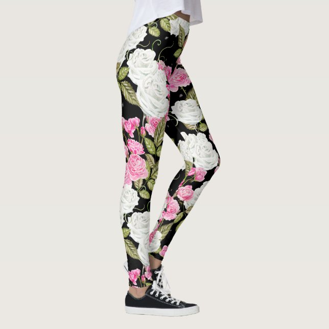 legging floral de peônia (Direita)