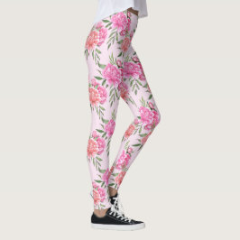 legging floral de peônia vintage