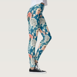 legging floral de peônia vintage