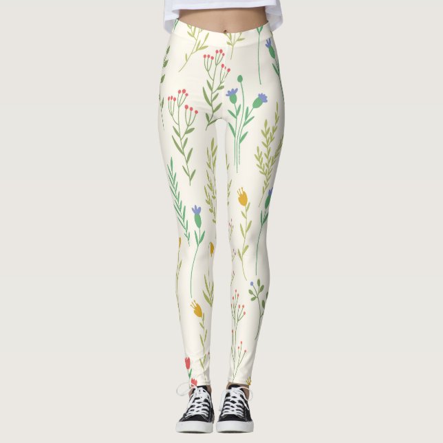 Legging Floral de Primavera de Flor (Frente)