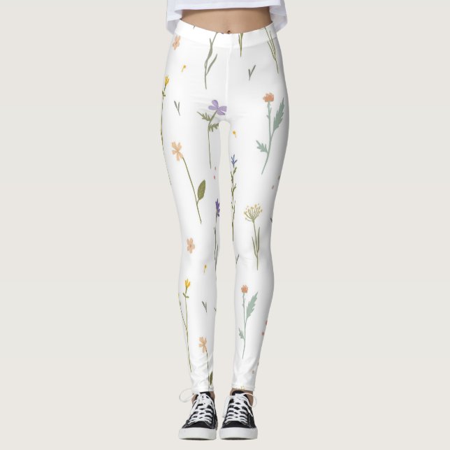 Legging Floral de Primavera de Flor (Frente)