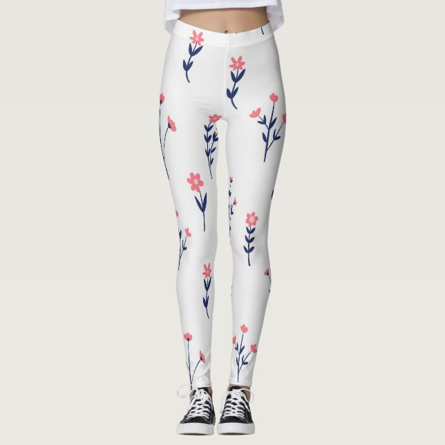 Legging Floral de Primavera de Flor (Frente)