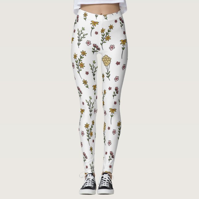 Legging Floral de Primavera de Flor (Frente)
