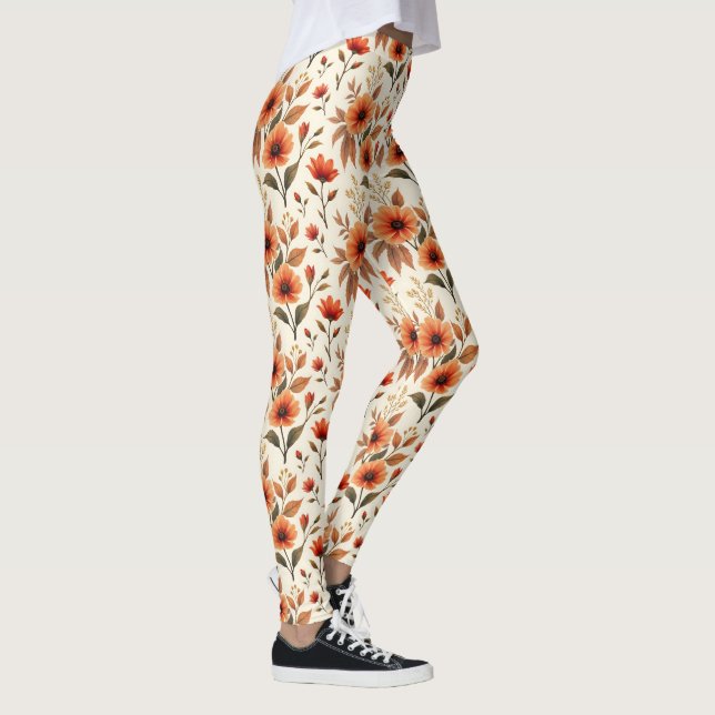 Legging Floral de queda moderna (Direita)