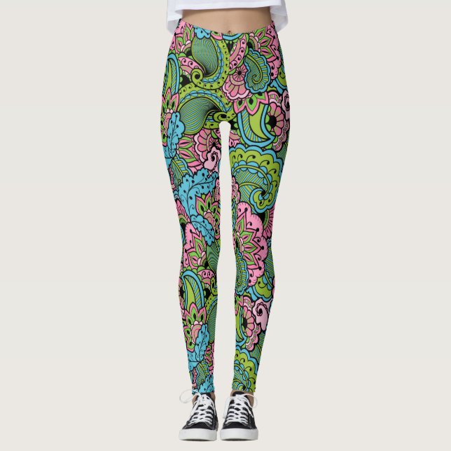 Legging Floral Decorativo/Mandala (Frente)