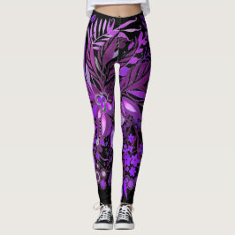 Legging Floral Fantasy Purple