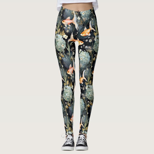 Legging Floral: Goldfish Pond (Frente)