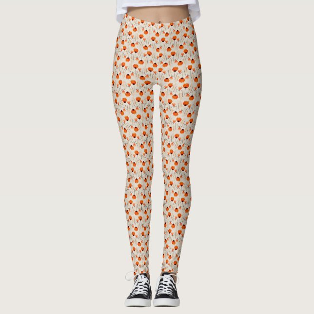 Legging Floral Laranja Ditsy (Frente)