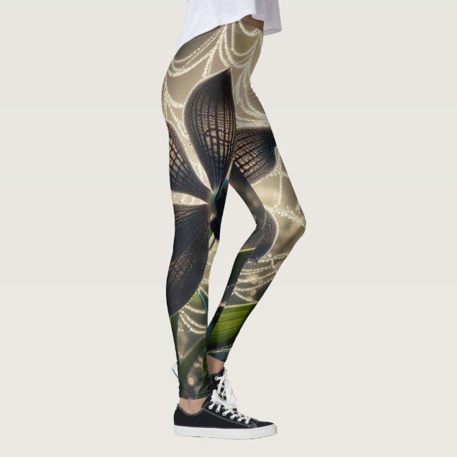 Legging Floral Orquídea Negra (Direita)