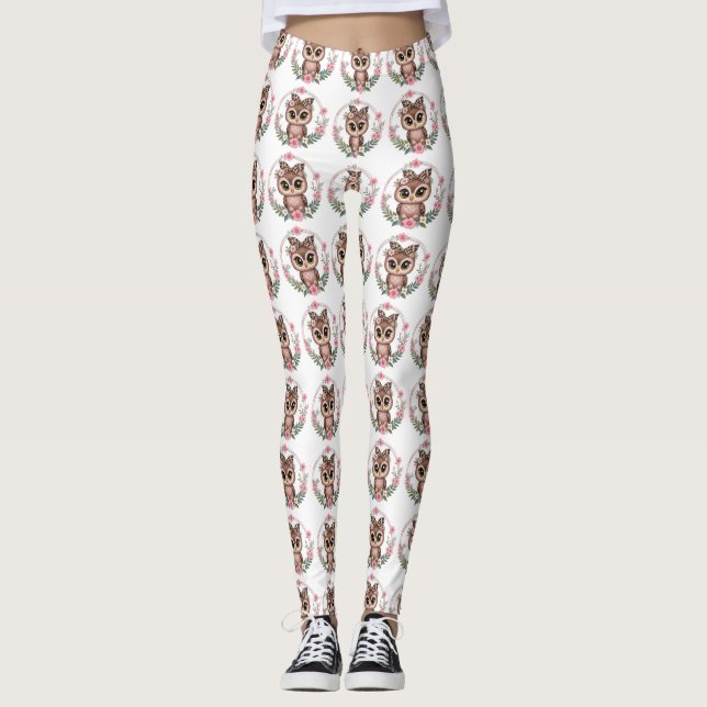Legging Floral Owl Princess (Frente)