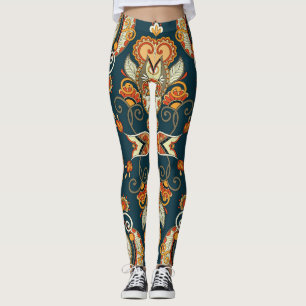 Legging Floral Paisley Bandanna: Ornamento Tradicional