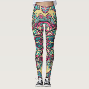 Legging Floral Paisley Bandanna: Tradicional Ornamental