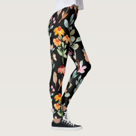 legging floral peônia em aquarela pastel